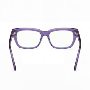 Tom Ford Rectangle Eyeglasses for Women — interior view, Plastic demo lenses