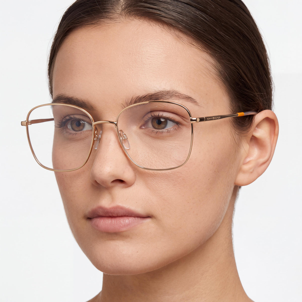 Tommy Hilfiger 102085 Gold Copper Square Eyeglasses for Women, 53mm, Photo 3