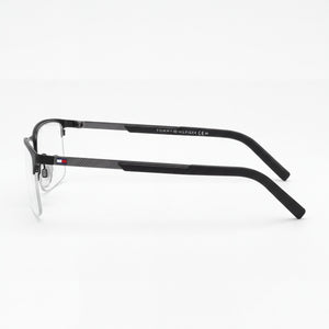 Tommy Hilfiger 102702 Rectangle Eyeglasses for Unisex — front view, Stainless Steel