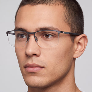 Tommy Hilfiger 102702 Rectangle Eyeglasses for Unisex — interior view, Polycarbonate demo lenses