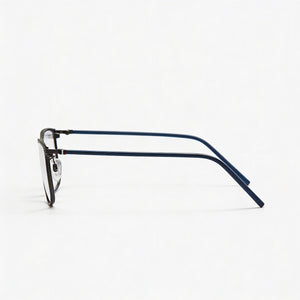 Tommy Hilfiger 106917 Rectangle Eyeglasses for Men — front view, Alloy Steel