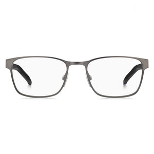 Tommy Hilfiger 1769 Rectangle Eyeglasses for Men — front view, Stainless Steel