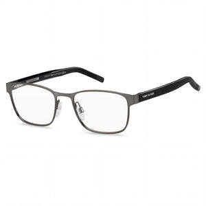 Tommy Hilfiger 1769 Silver Rectangle Eyeglasses for Men, Stainless Steel frame