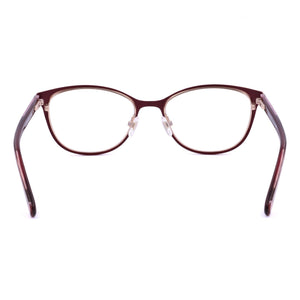 Tommy Hilfiger 1778 Cat Eye Eyeglasses Women — side view, Red Acetate temples