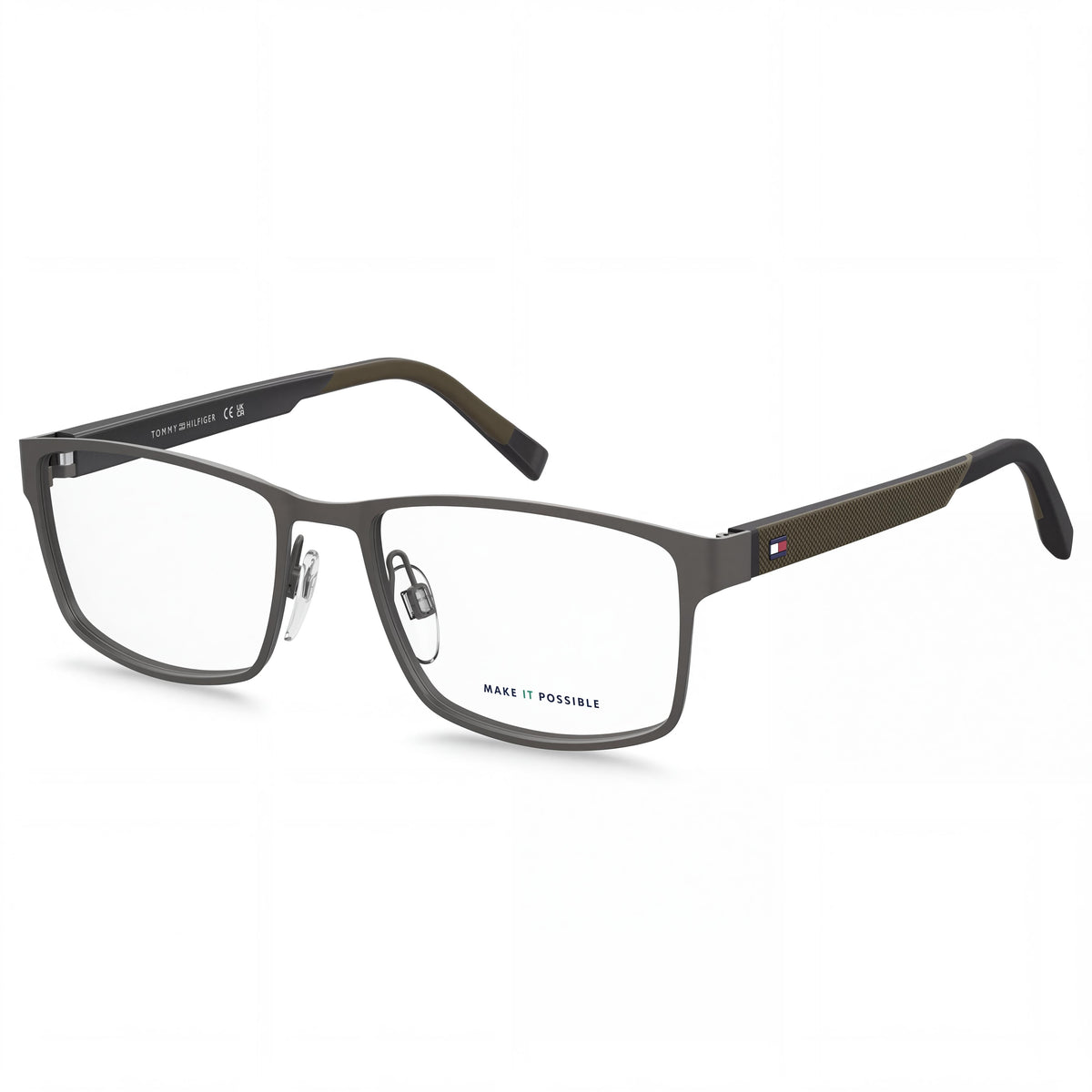 Gafas de sol Tommy Hilfiger 2146 cuadradas para mujer en poliamida gris y negro con lentes negro rutenio mate de 54 mm, Photo 1