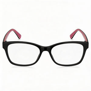 Tommy Hilfiger Rectangle Eyeglasses for Men — front view, Acetate