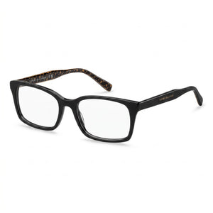Tommy Hilfiger Black Rectangle Eyeglasses for Women, Acetate frame