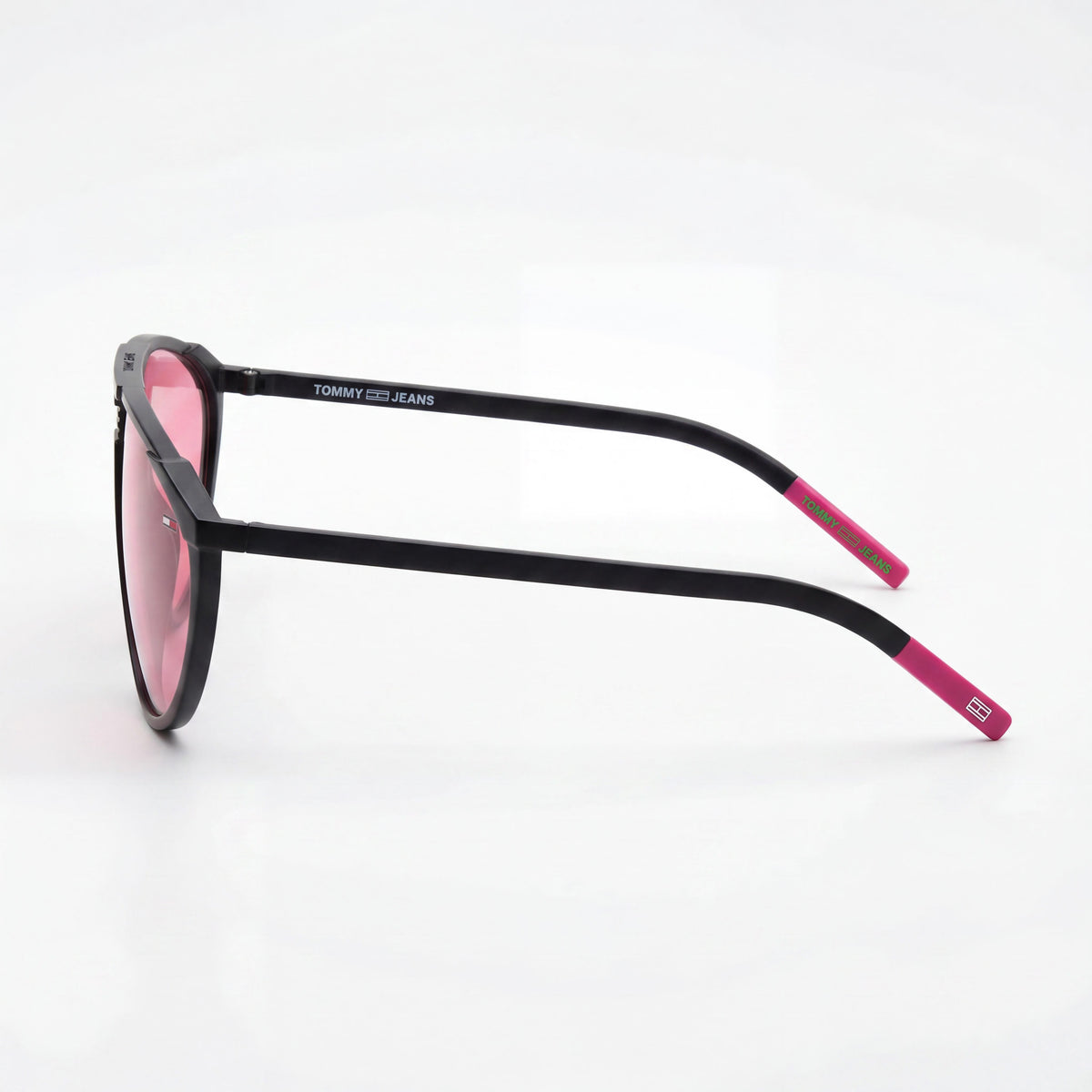 Gafas de sol Tommy Hilfiger TJ 0027/S, estilo máscara, color negro y rosa oscuro, unisex, 65 mm, Photo 3