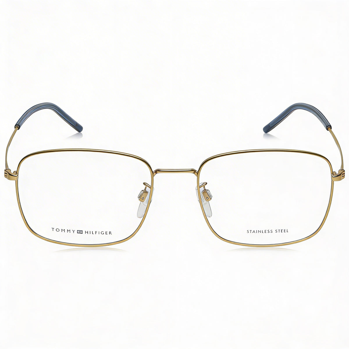 Gafas Tommy Hilfiger rectangulares casuales en oro mate para hombre, Photo 2