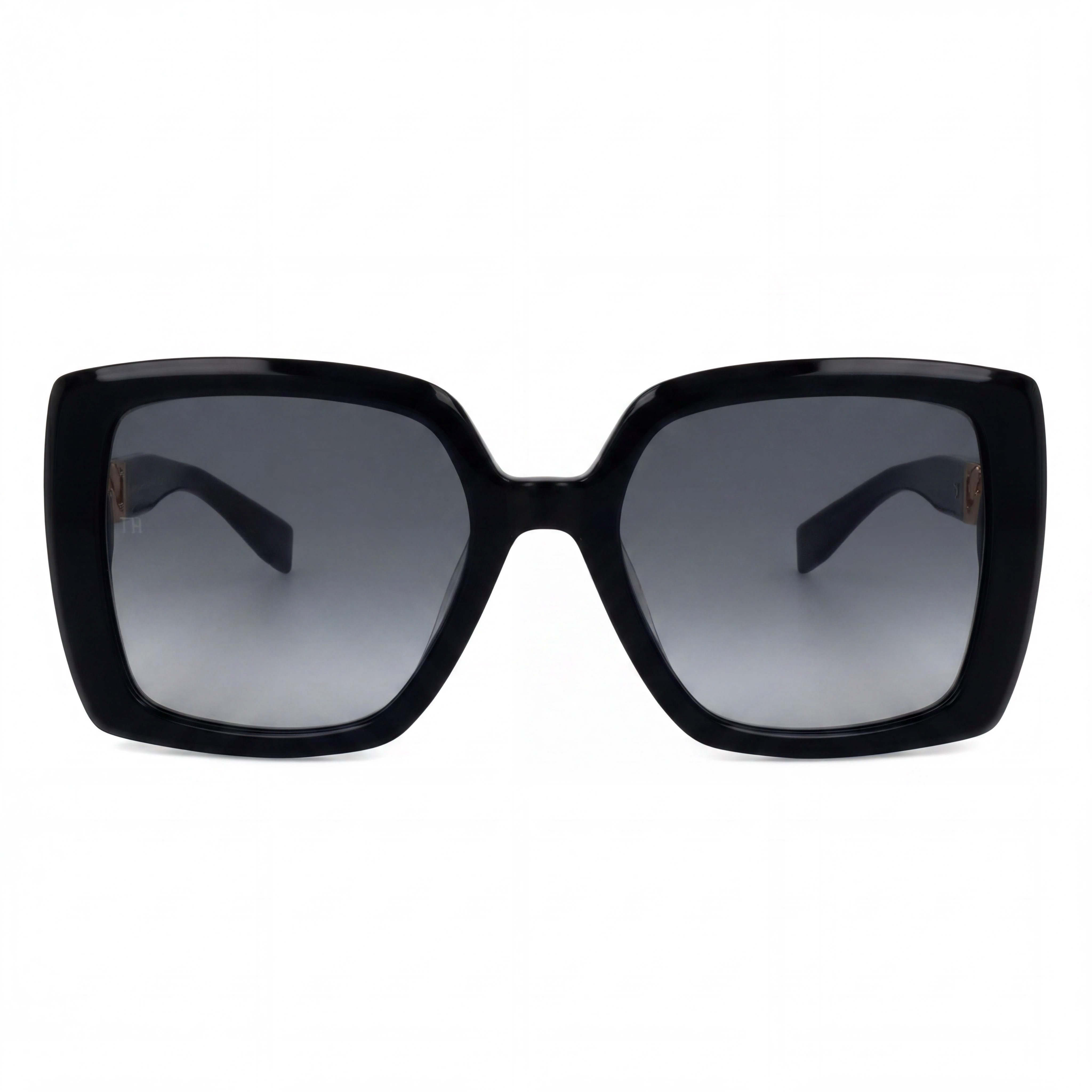 Tommy Hilfiger Classic Black Grey Rectangle Sunglasses for Women, 54mm, Photo 2