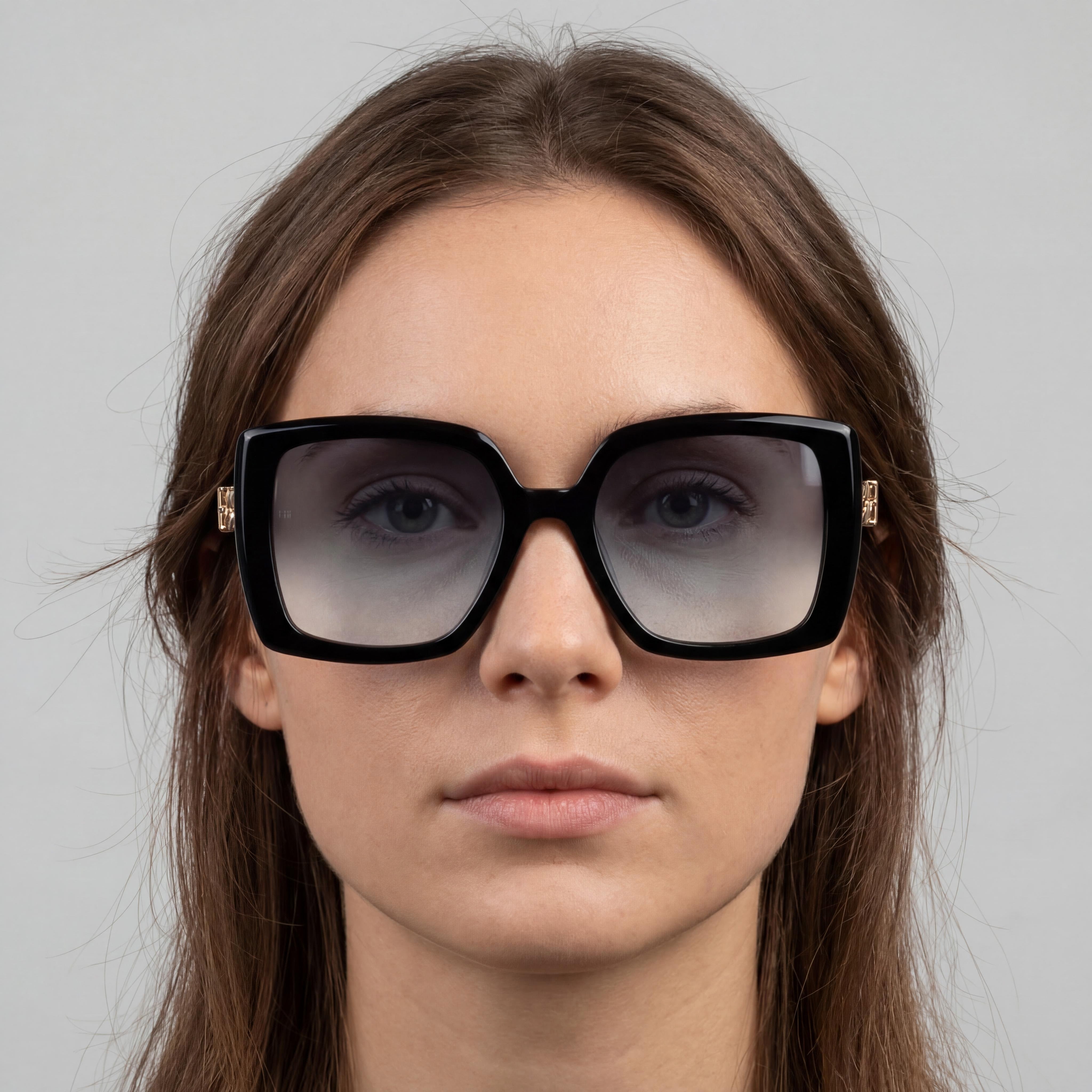 Tommy Hilfiger Classic Black Grey Rectangle Sunglasses for Women, 54mm, Photo 5