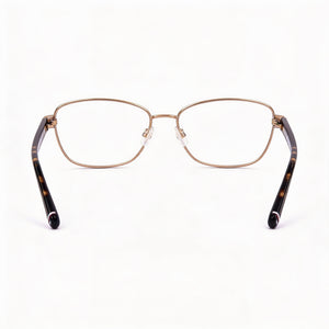 Tommy Hilfiger Rectangle Eyeglasses for Women — front view, Alloy Steel