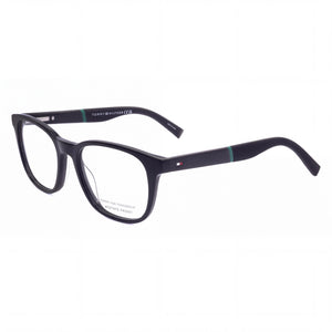 Tommy Hilfiger Gray Rectangle Eyeglasses for Men, Acetate frame