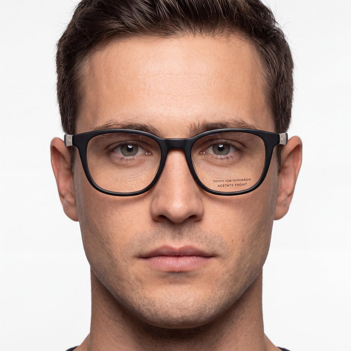 Tommy Hilfiger Blue Grey Rectangle Eyeglasses for Men, Photo 5