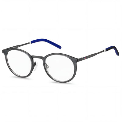 Tommy Hilfiger Gray Round Eyeglasses for Men, Alloy Steel frame