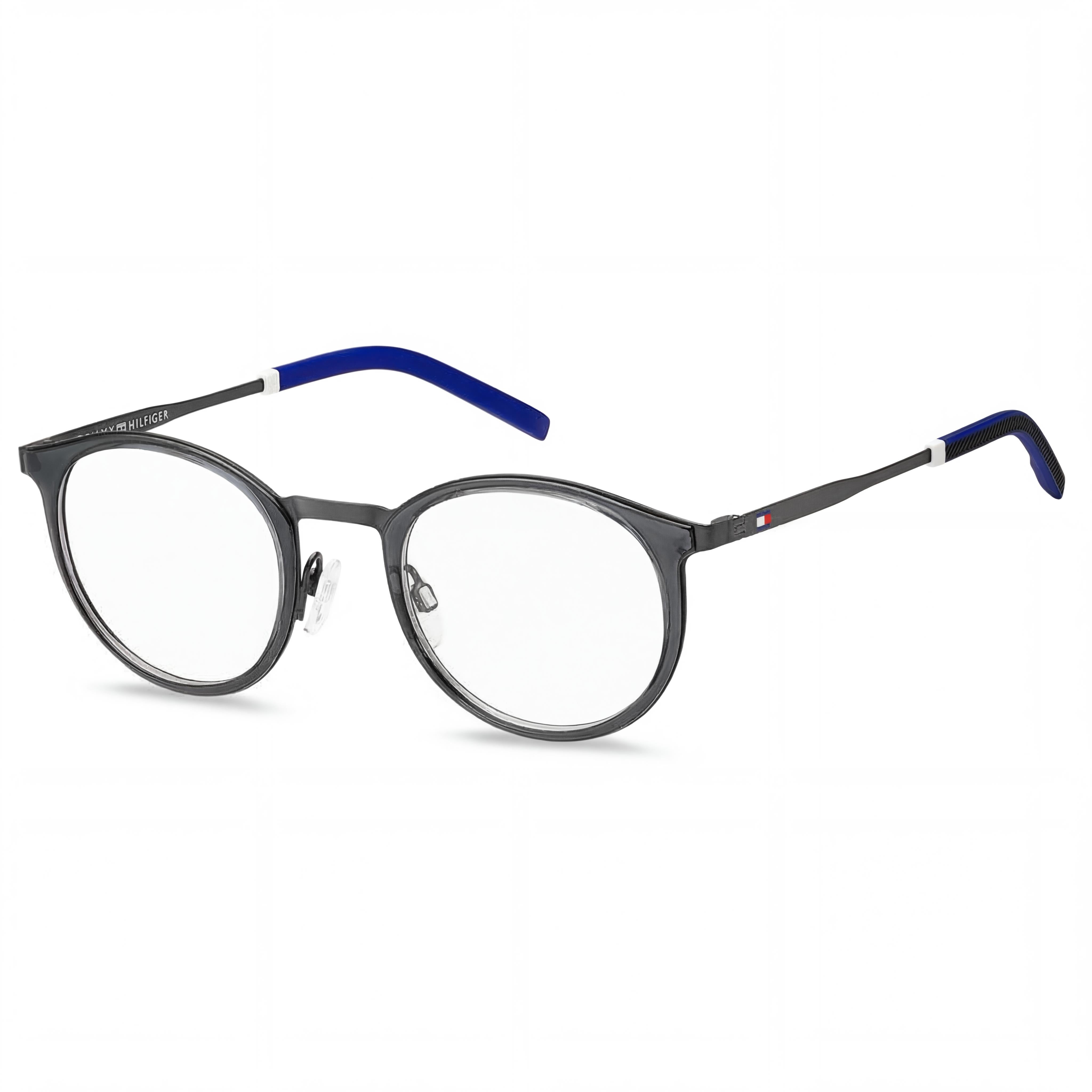 Gafas Tommy Hilfiger Redondas Grises para Hombre, Acero Aleado 49mm, Photo 1