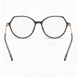Tommy Hilfiger Round Eyeglasses for Women — interior view, Plastic demo lenses