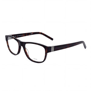 Tommy Hilfiger Havana Rectangle Eyeglasses Unisex, Acetate frame