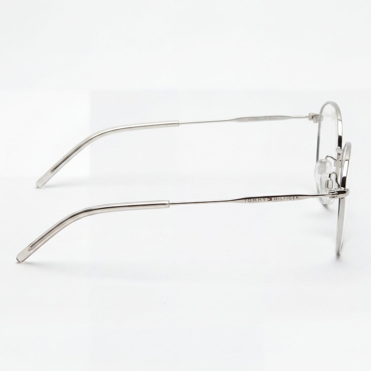 Tommy Hilfiger Modern Silver Round Eyeglasses for Men, 52mm, Photo 2