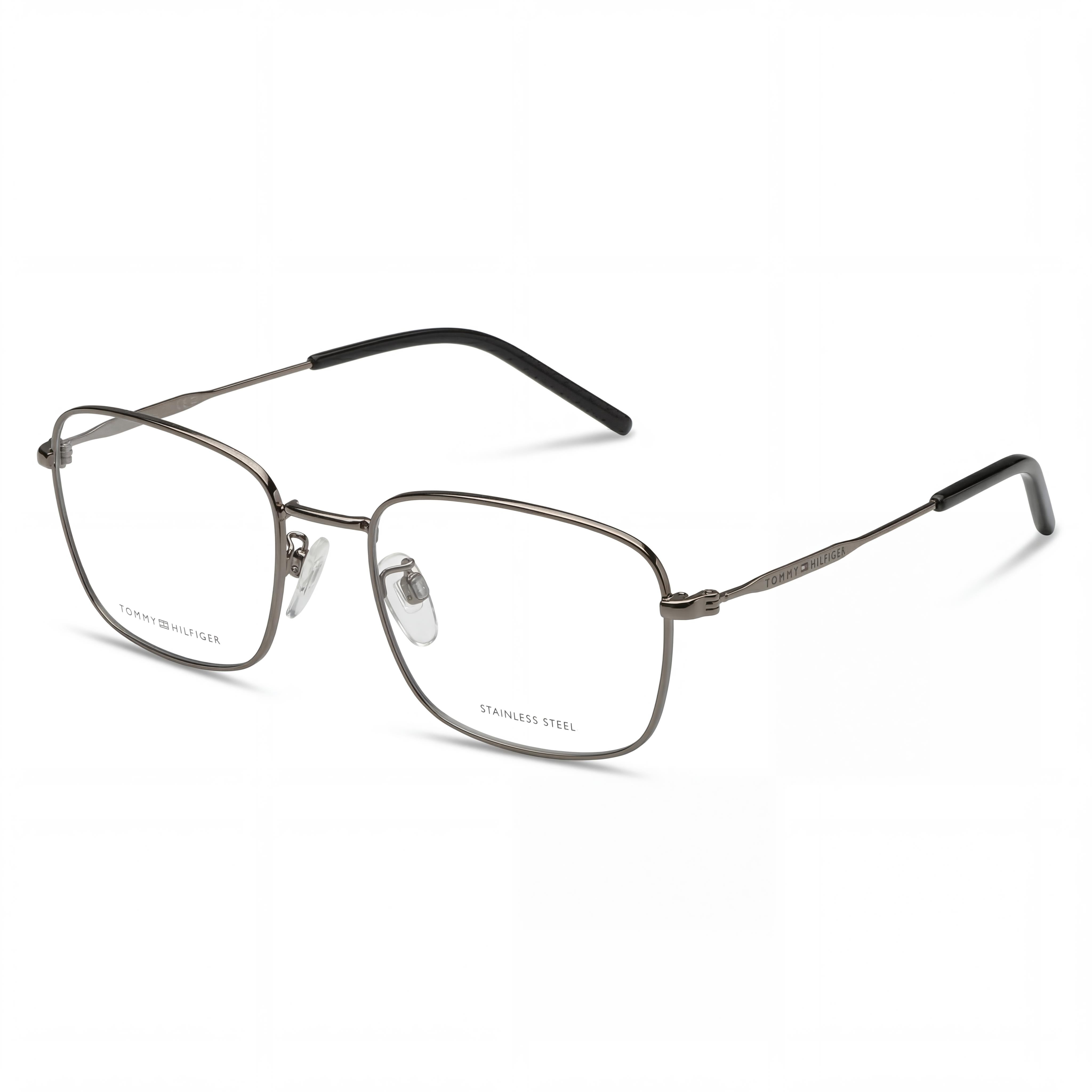 Gafas Tommy Hilfiger de Rectángulo para Hombre, Color Plata y Rutenio, 56mm, Photo 1