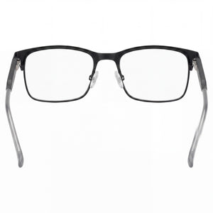 Tommy Hilfiger TH 1396 Rectangle Eyeglasses Unisex — side view, Silver Alloy Steel temples