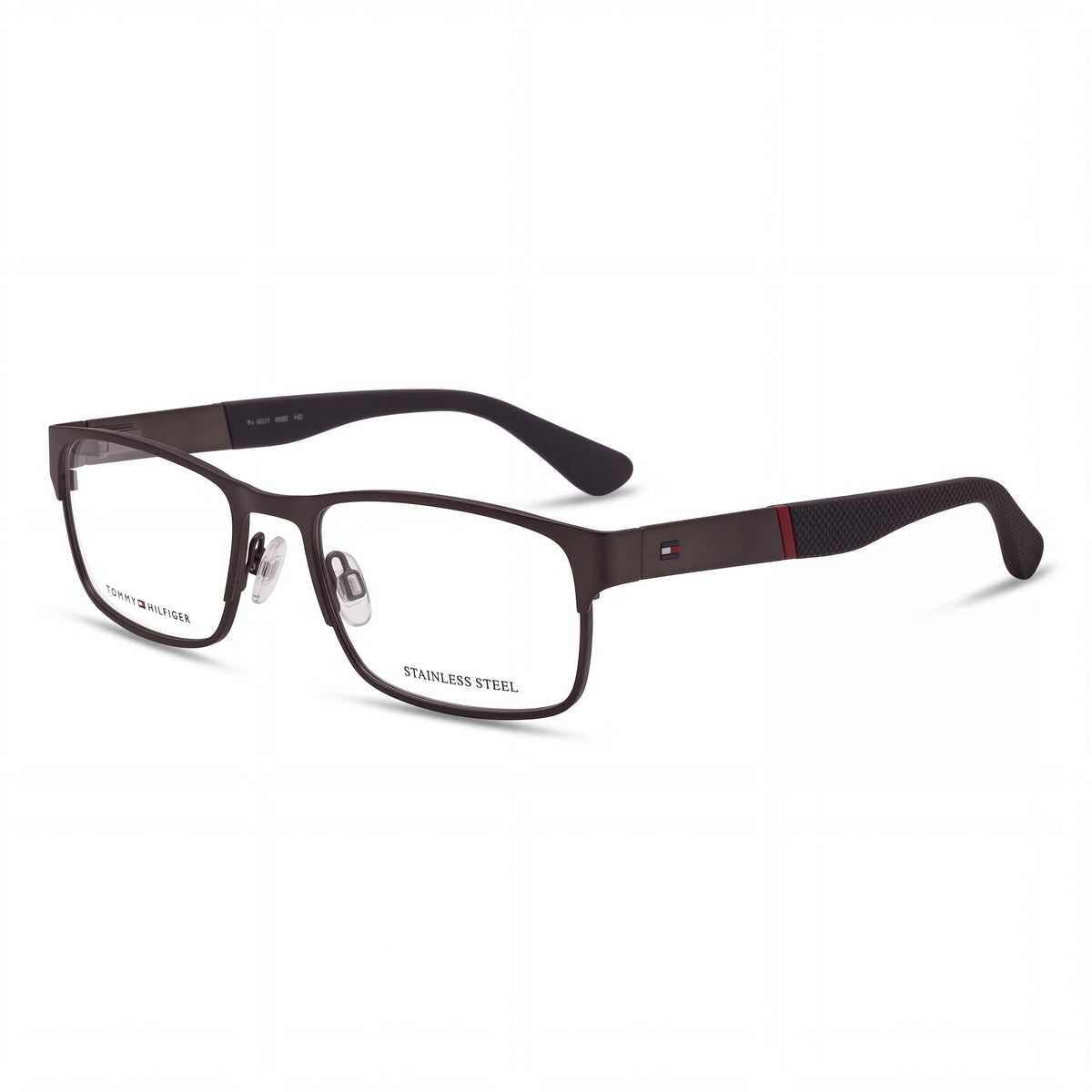 Gafas graduadas Tommy Hilfiger TH 1523 R80 rectangulares para hombre en color marrón, Photo 1