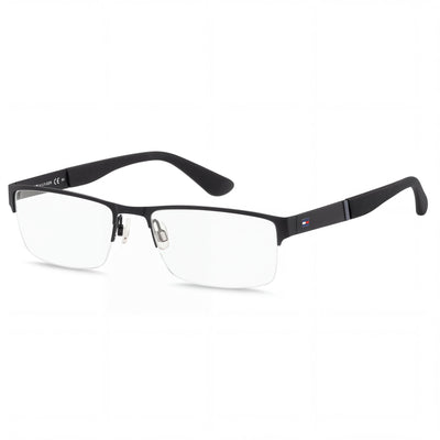 Tommy Hilfiger TH 1524 Black Rectangle Eyeglasses for Men, Metal frame