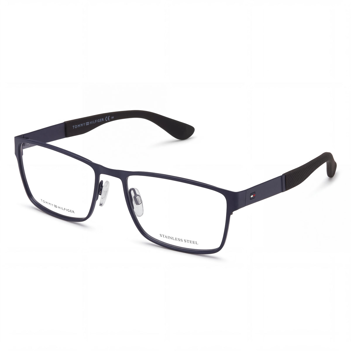 Tommy Hilfiger Th 1543 Blue Rectangle Eyeglasses for Men, 54mm, Photo 1