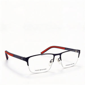 Tommy Hilfiger Th 1577/F Rectangle Eyeglasses for Unisex — front view, Alloy Steel