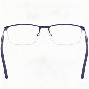 Tommy Hilfiger TH-1692 Rectangle Eyeglasses Unisex — side view, Blue Alloy Steel temples