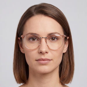 Tommy Hilfiger TH 1734 Round Eyeglasses for Women — interior view, Polycarbonate demo lenses