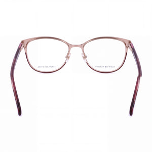 Tommy Hilfiger TH 1778 Cat Eye Eyeglasses Women — side view, Red Stainless Steel temples