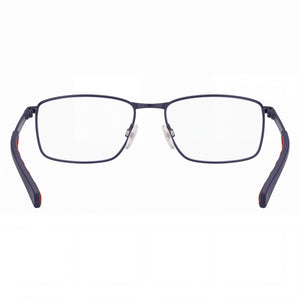 Tommy Hilfiger TH 1783 Rectangle Eyeglasses Unisex — side view, Blue Metal temples