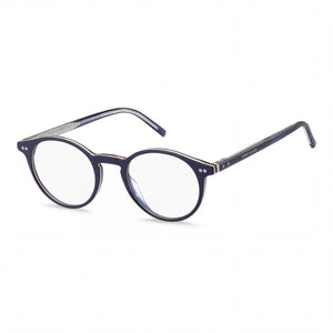 Tommy Hilfiger Th 1813 Blue Round Eyeglasses for Men, Plastic frame