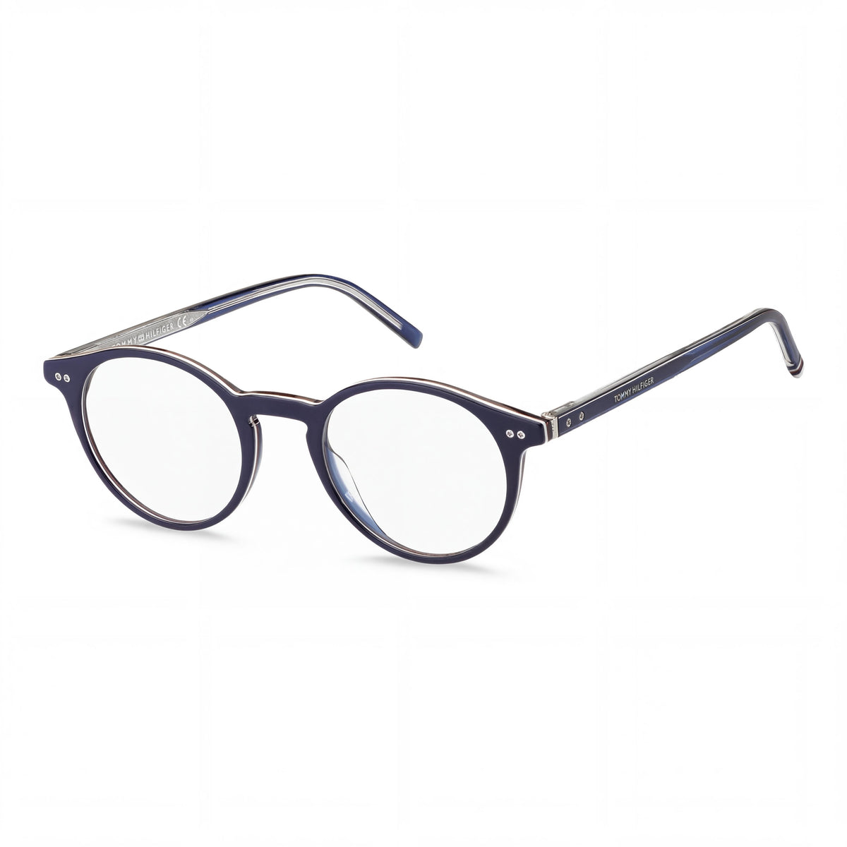Tommy Hilfiger Th 1813 Gafas Redondas Azules para Hombre, Plástico 49mm, Photo 1