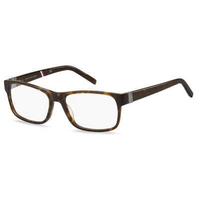 Tommy Hilfiger Th 1818 Havana Rectangle Eyeglasses for Men, Acetate frame