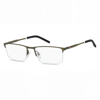 Tommy Hilfiger Th 1830 Green Rectangle Eyeglasses for Men, Stainless Steel frame