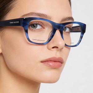 Tommy Hilfiger TH 1865 Blue Eyeglasses Women — lifestyle wear, office and reading