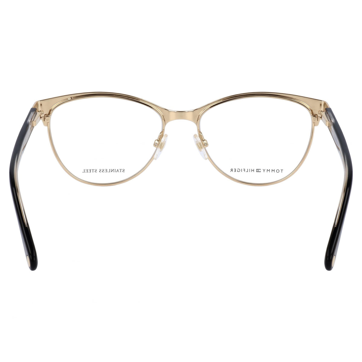 Tommy Hilfiger TH 1886 Gafas de Mujer con Montura de Acero Inoxidable, Acabado Negro Mate Dorado, 54mm, Photo 3