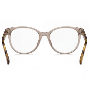 Tommy Hilfiger Th 1888 Oval Eyeglasses Women — side view, Beige Havana Plastic temples