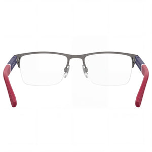 Tommy Hilfiger TH 1905 Rectangle Eyeglasses Unisex — side view, Matte Dark Ruthenium Metal temples