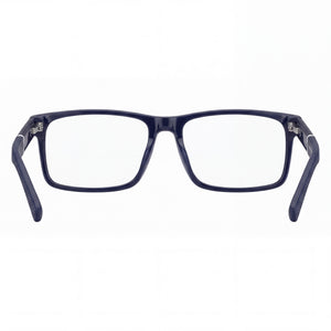 Tommy Hilfiger Th 1909 Rectangle Eyeglasses Unisex — side view, Blue Plastic temples