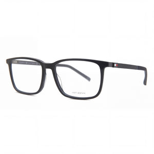 Tommy Hilfiger Th 1916 Black Rectangle Eyeglasses for Men, Magnesium frame