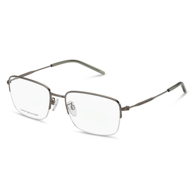 Tommy Hilfiger TH 1935/F Black Rectangle Eyeglasses Unisex, Metal frame