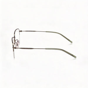 Tommy Hilfiger Th 1935/F Rectangle Eyeglasses Unisex — side view, Gray Metal temples