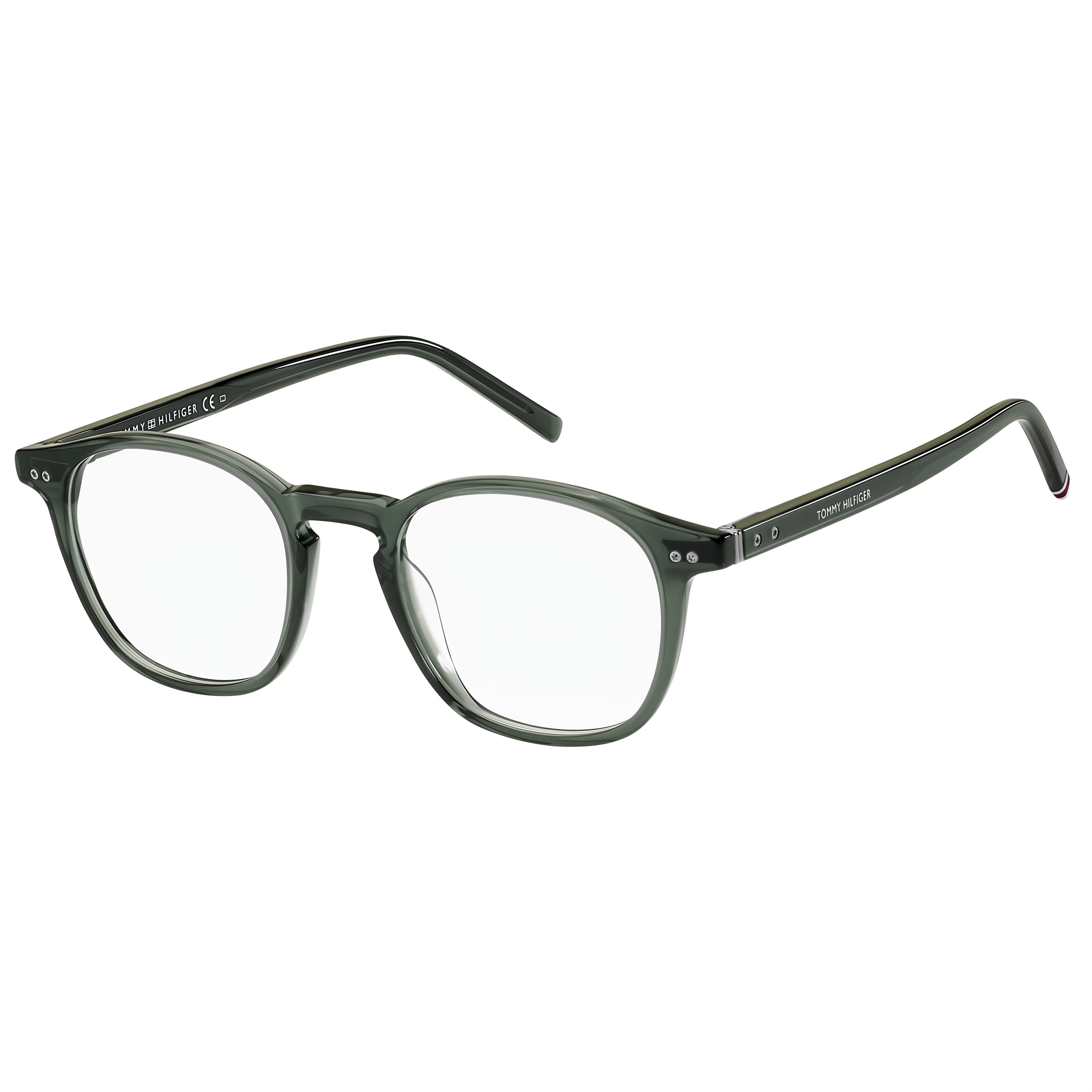 Tommy Hilfiger TH 1941 Green Square Eyeglasses for Women, Acetate 48mm, Photo 1