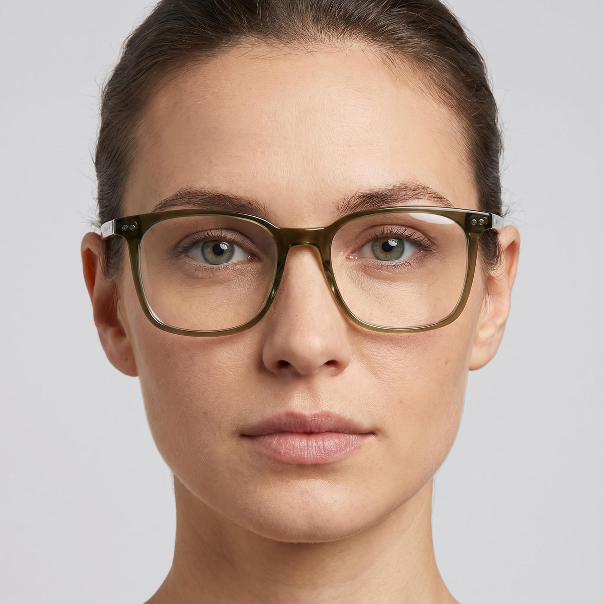 Tommy Hilfiger TH 1942 Khaki Square Eyeglasses for Women, 52mm, Photo 5