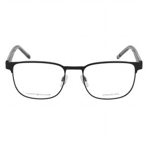 Tommy Hilfiger TH 1943 Rectangle Eyeglasses Unisex — front view, Stainless Steel