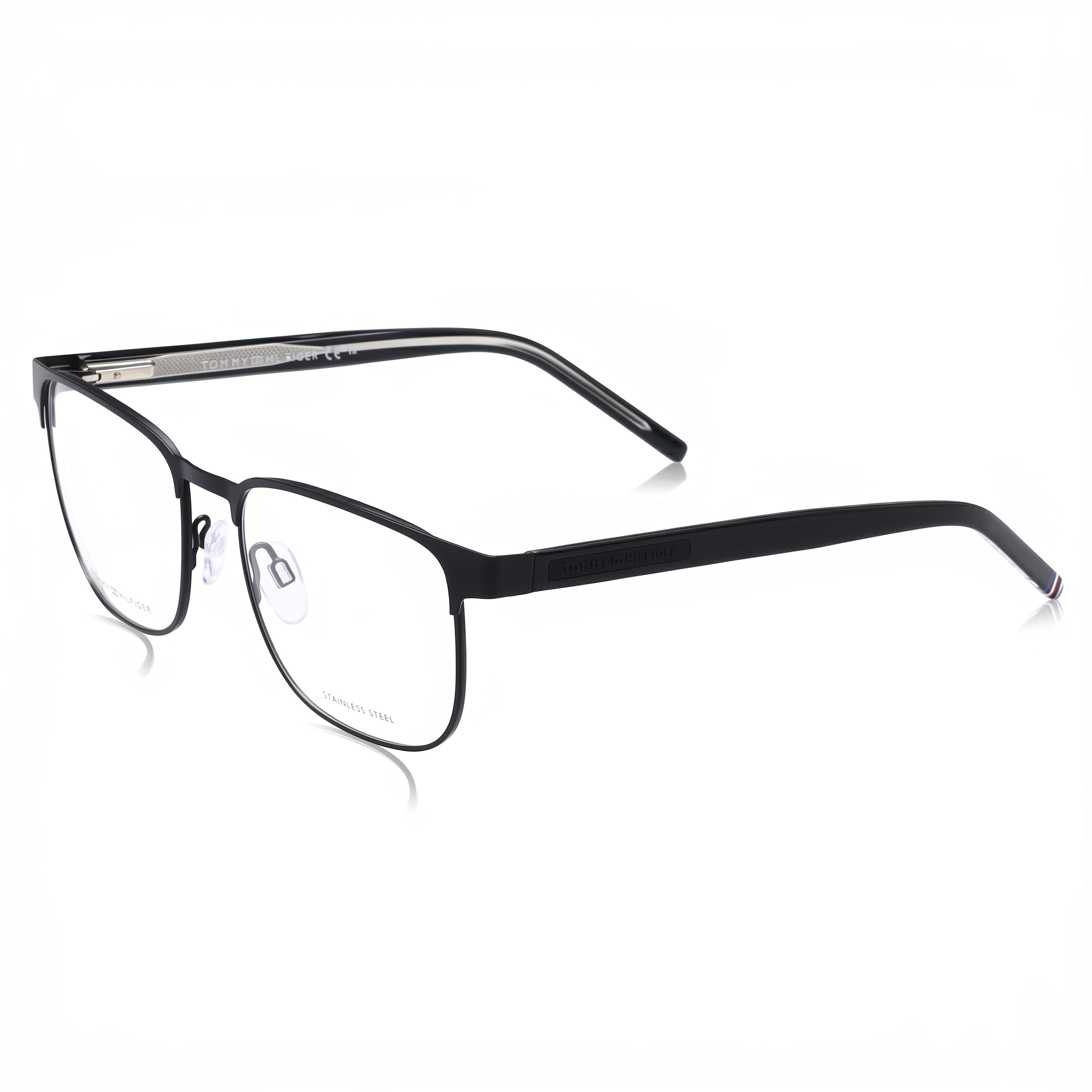 Tommy Hilfiger TH 1943 Black Rectangle Unisex Eyeglasses, 54mm, Photo 1