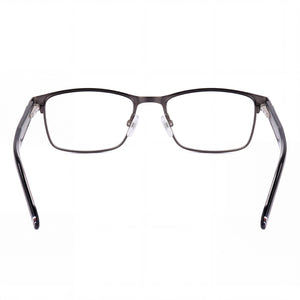 Tommy Hilfiger TH 1944 Rectangle Eyeglasses Men — side view, Black Alloy Steel temples